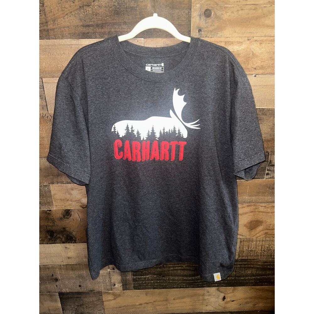 Carhartt Relaxed Fit Graphic moose T-Shirt Size Large